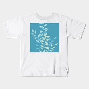 Botanical on Teal Background Kids T-Shirt